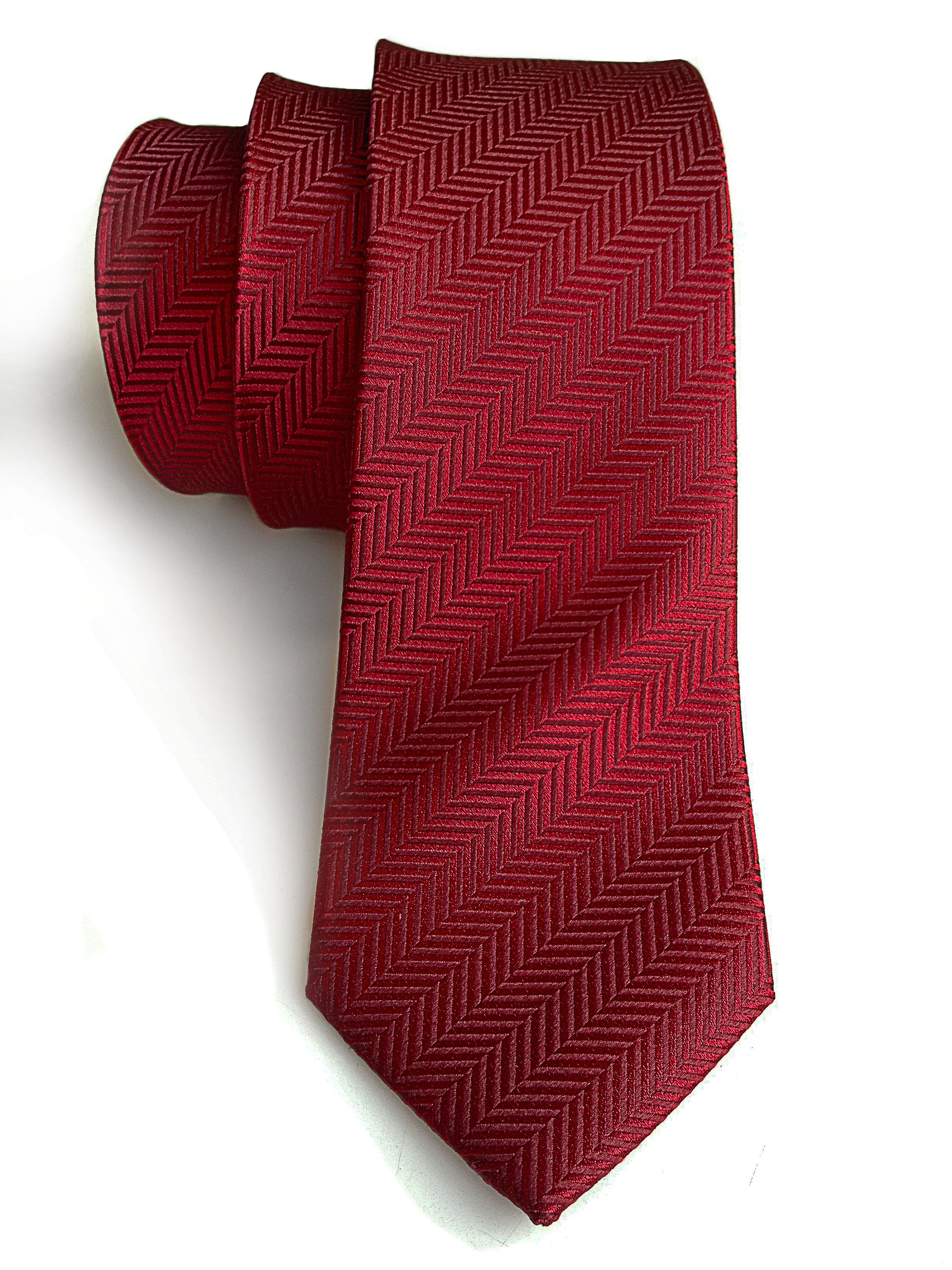 MicroSuede Burnt Red Tie Traditional