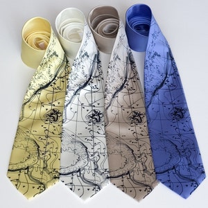 Topographic Map Tie. Contour map men's necktie. Oceanography, Maritime chart, Scandinavia, Norway, Sweden, Finland. Destination wedding, men image 3