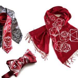 d20 scarf, critical role. RPG twenty sided die, bamboo pashmina. Nerd wedding, D and D inspired, polyhedral dice geek gift, gamer girl image 10