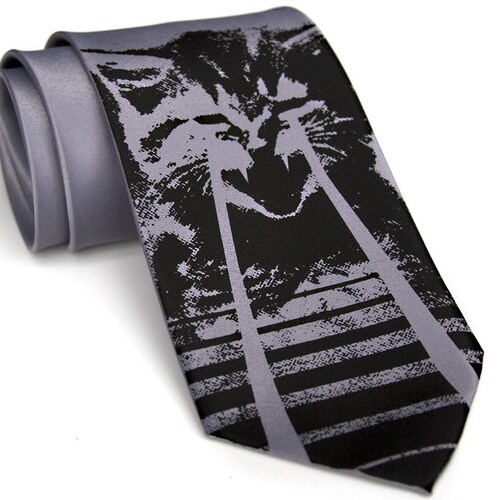 Laser Cat Tie Mens Necktie. Kitten Print Tie. Cat Dad Gift Etsy