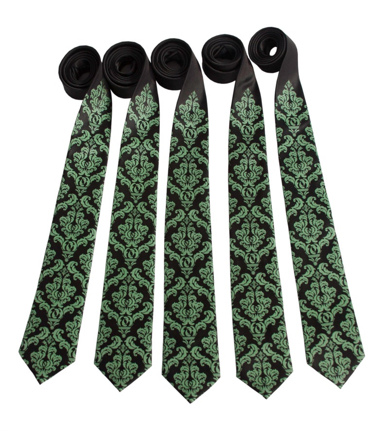 Black Damask Necktie Madison Damask tie. Black floral wedding Etsy