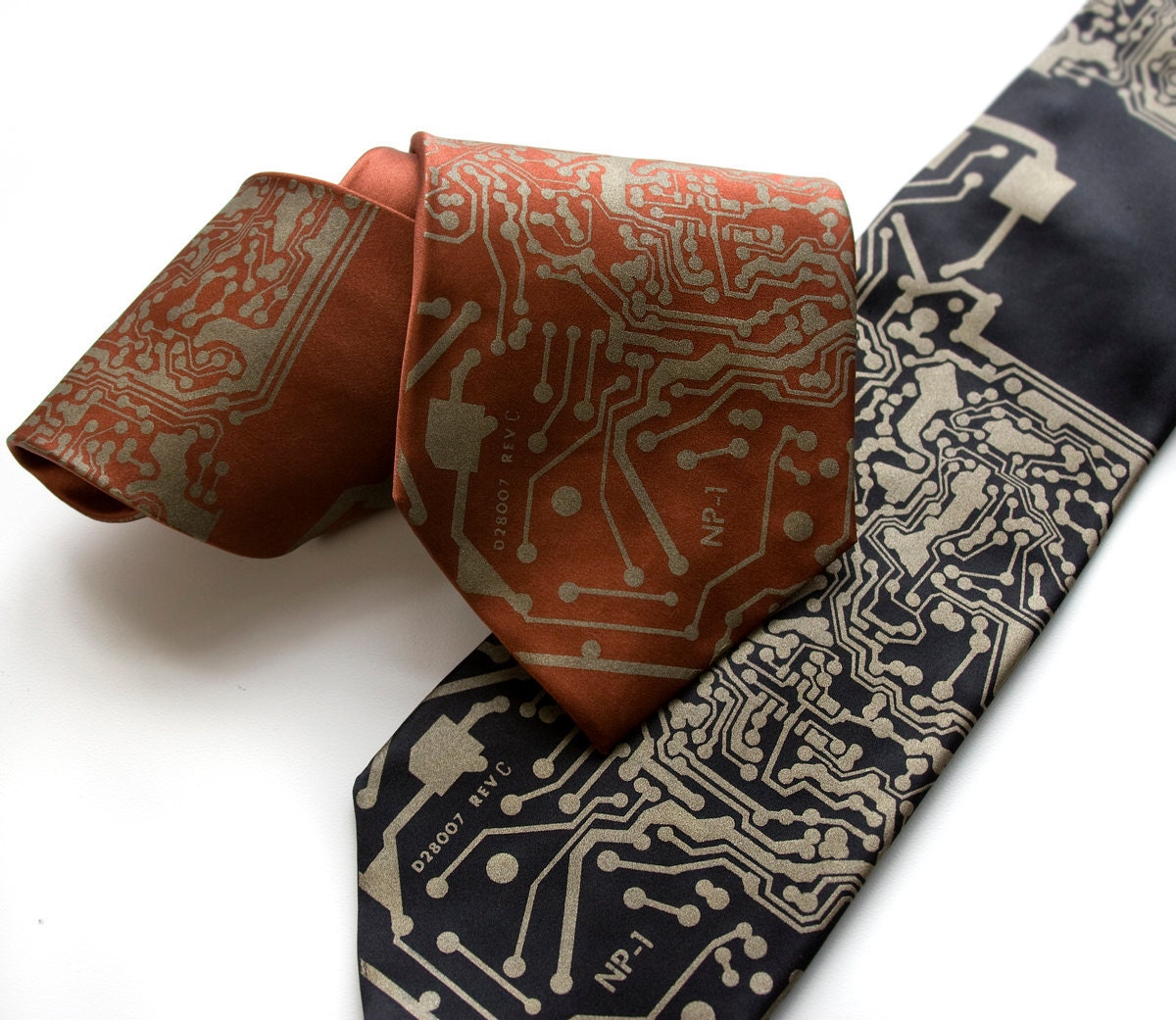 Circuit Board Tie Men's Silk Necktie. Nerd Wedding - Etsy
