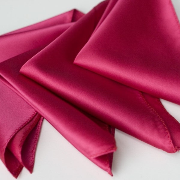 Plain Pocket Squares, solid color mens handkerchief. Satin wedding hanky, pink pocket square & more! No print pocket square, mens hanky