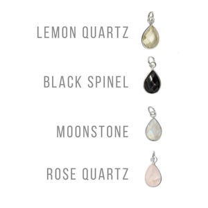 Lemon Quartz Teardrop Earring on Sterling Silver studs (Isla) // Gift for her // Minimalist earring // image 3