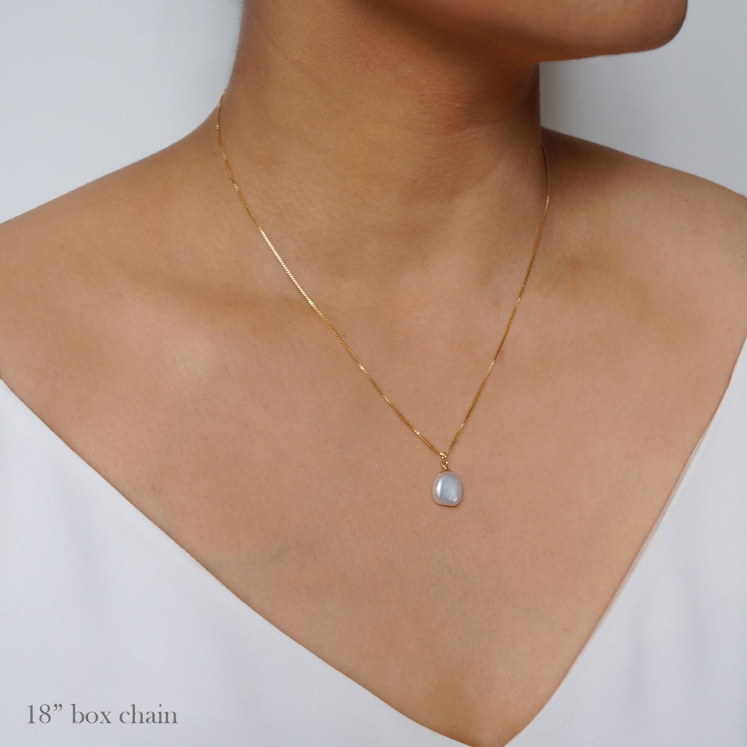 Baroque Pearl Gold Necklace (sirene) // 14K Gold Filled