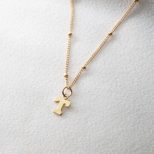 Tiny Gold Initial Charm Necklace Maraval // Initial necklace // Personalized necklace // Gold Filled Jewelry image 4