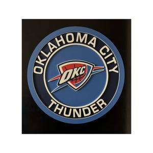 Oklahoma City Thunder Sign with Raised Letters