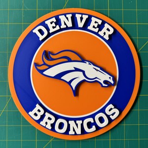 Denver Broncos Sign With Raised Letters - Etsy