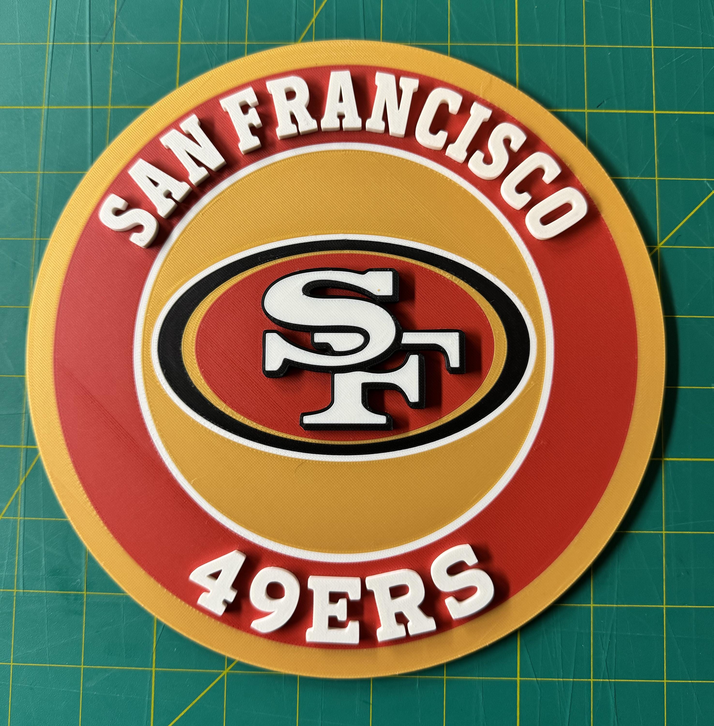 Niners Letters San Francisco 49ers Sign With Raised Letters - Etsy