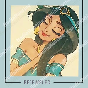 Colorful Bejeweled PNG, Hand Drawn Cartoon Song Art, Digital Clipart for Sublimation Projects