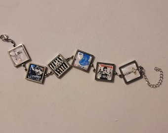 Silver Custom Broadway Playbill Bracelet, Broadway Playbill Bracelet,  Charm Bracelet, Bracelet, Musical, Playbill, Gift, Chain Bracelet