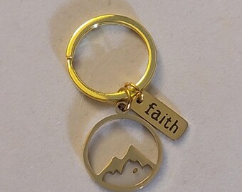 Gold Mustard Seed Keyring, Faith, Charm Keyring, Keychain, Mustard Seed Keychain, Gift For Friend, Gift, Have Faith, Mustard Seed