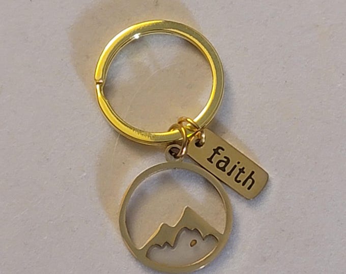 Gold Mustard Seed Keyring, Faith, Charm Keyring, Keychain, Mustard Seed Keychain, Gift For Friend, Gift, Have Faith, Mustard Seed
