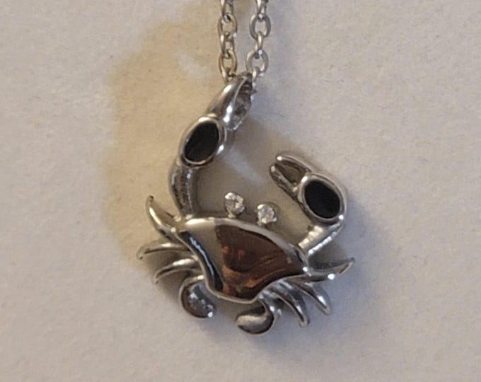Silver Crab Cremation Urn Necklace, Cremation Jewelry, Cremation Necklace, Crab Urn, Urn Necklace, For Ashes, Necklace, Gift, Crab Necklace