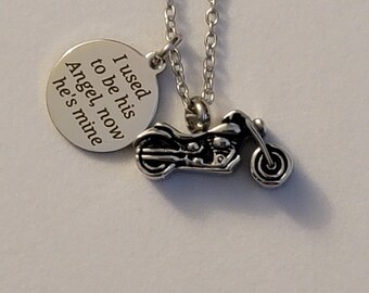 Collar con urna funeraria de acero inoxidable para motocicleta, joyería conmemorativa