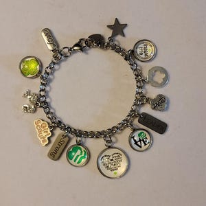 Silver Girl Scout Chain Bracelet, Charm Bracelet, Girl Scout Bracelet, Girl Scout, Bracelet, Girl Scout, Gift