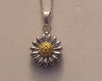 Silber Sonnenblume Urne Halskette: Gedenkschmuck