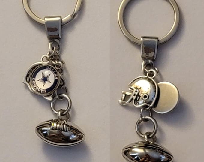 Silver Football Cremation Urn Keychain,  Memorial Jewelry  Memorial Keychain,  Urn Keychain, Urn, Cremation Keychain, Football Urn Keychain