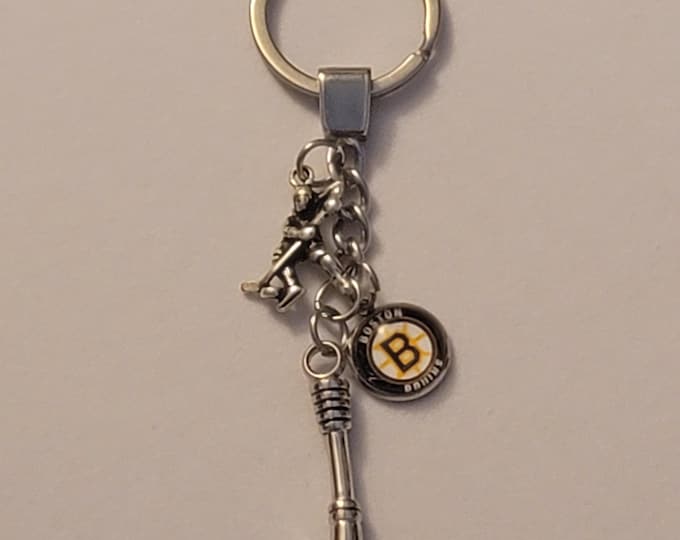 Silver Hockey Stick Cremation Urn Keychain,  Memorial Jewelry  Memorial Keyring,  Urn Keychain, Urn, Cremation Keyring, Hockey Urn Keychain