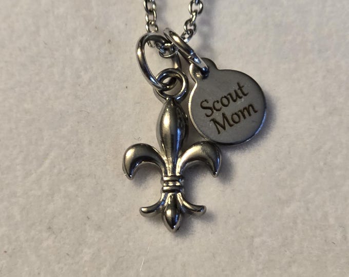 Silver Scout Mom and/or Scout Grandma Necklace, Boy Scout, Cub Scout, Eagle Scout, BSA Scout, Webelo Scout, Girl Scout, Scout Necklace, Gift