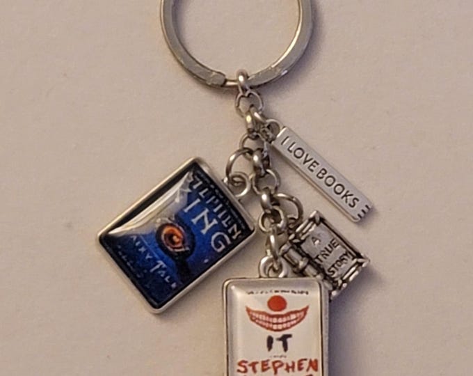Silver Custom Book Lover Keychain, Keyring, Book Keychain,  Book Lover Keyring, Gift, Book Keyring, Keyring, Gift For Book Lover, Reader