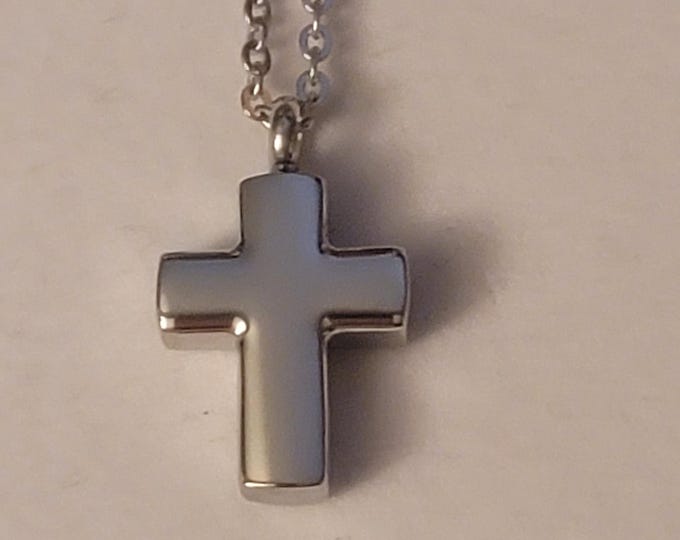 Silver Cross Cremation Urn Necklace, Urn Jewelry, Urn Necklace, Memorial Jewelry, Memorial Necklace, Cremation Jewelry, Necklace, Cross