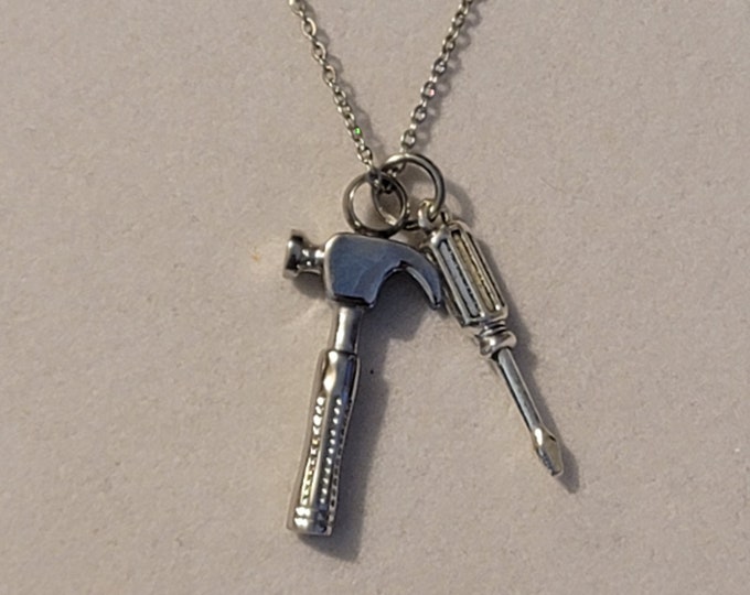 Silver Hammer Cremation Urn Necklace, Necklace, Cremation Jewelry, Hammer Urn, For Human Ashes, Pendant For Ashes, Memorial Necklace, Gift