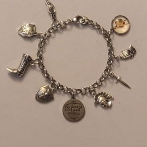 Silver Armor of God Chain Bracelet, Charm Bracelet, Bracelet, Armor of God Bracelet, Armor of God Charm Bracelet, Gift