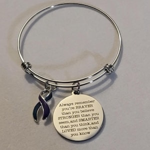 Silver Suicide Awareness Bangle Bracelet,  Suicide Prevention, Suicide Prevention Bracelet, Suicide Awareness, Bracelet, Gift