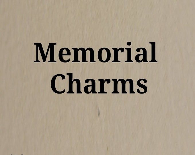 ADD A Silver Memorial Charm to your purchase, Memorial Charm, Photo Rosary Charm, Wedding Bouquet Charm, Graduation Tassle Charm, Charms