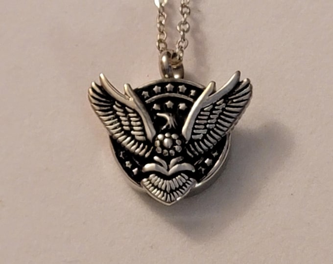 Silver Eagle Cremation Urn Necklace, Cremation Jewelry, Cremation Necklace, Eagle  Urn, Urn Necklace, For Ashes, Necklace, Gift, Eagle
