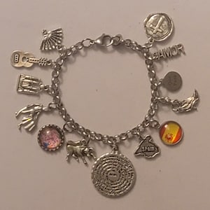 Silver Spain/Spanish Chain Bracelet, Spanish Charm Bracelet, Bracelet, Spanish Bracelet, Charm Bracelet, Chain Bracelet, Spain, Spanish