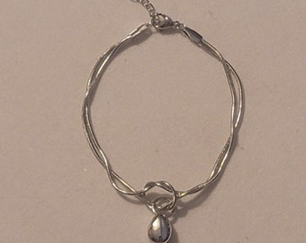 Silver Teardrop Cremation Urn Bracelet, Cremation Jewelry, Memorial Jewelry, Urn Bracelet, Urn Jewelry, Teardrop Chain Bracelet,  Bracelet
