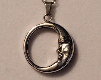 Silver Moon Urn Necklace, Cremation Jewelry, Cremation Necklace, Crescent, Urn, Necklace, For Human Remains, Gift, Moon