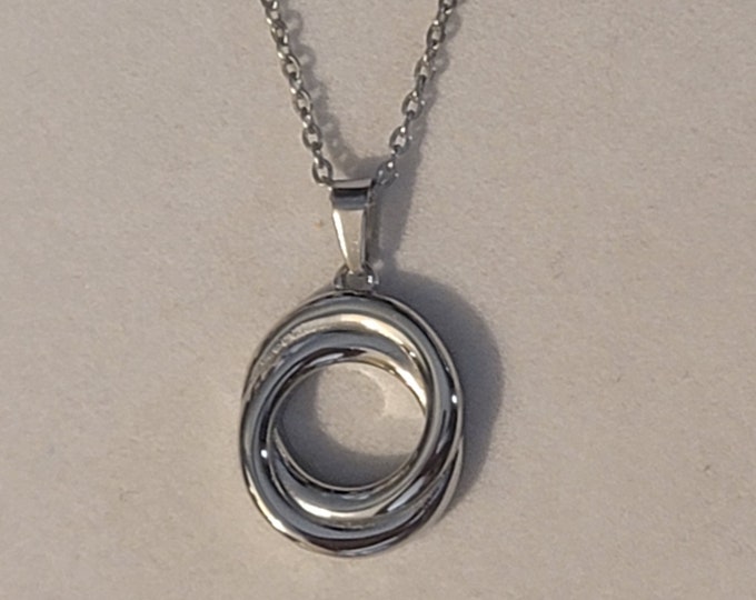 Silver Cirlce of Life Cremation Urn Necklace