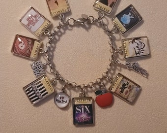 Silver Custom Playbill Chain Bracelet, Broadway Playbill Bracelet,  Charm Bracelet, Bracelet, Musical, Playbill, Gift, Chain Bracelet
