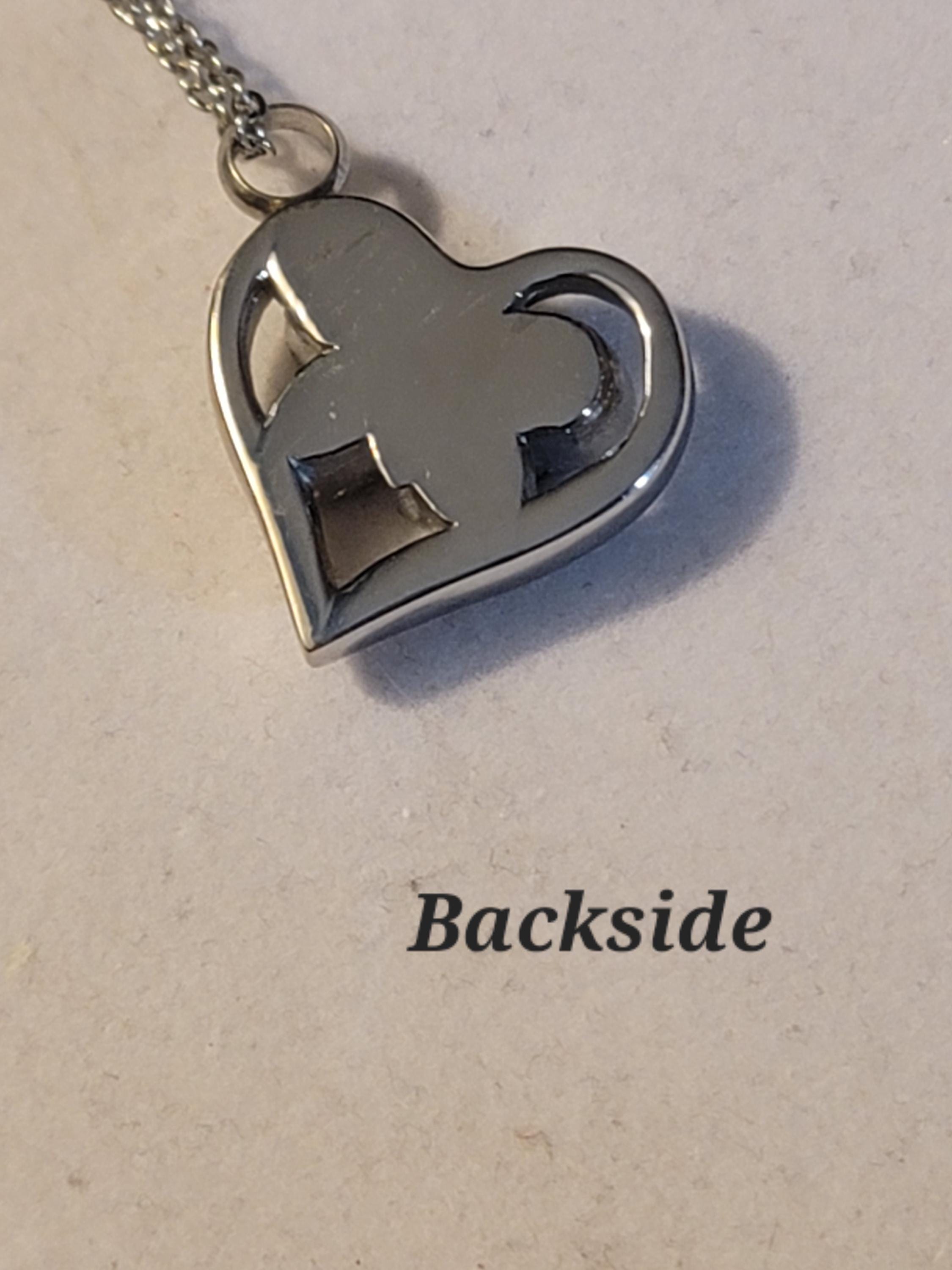 Collana Con Ciondolo Urna A Cuore E Farfalla In Acciaio Inox - Gioiello Commemorativo Per Ceneri Ceneri - Ricordo Per Donna - 2