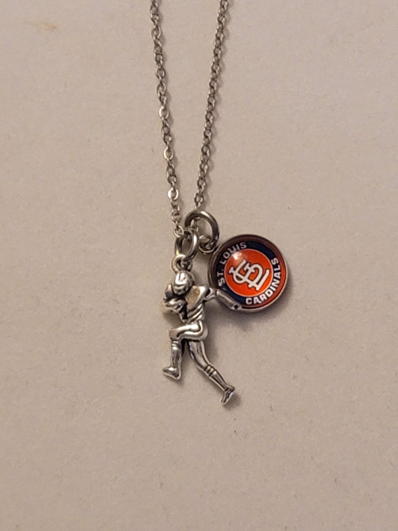 Silver Custom Football Charm Necklace, Football,necklace, Team, Gift for Football Fan, Sports