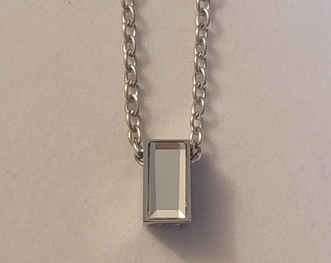 Silver Rhinestone Cremation Urn Necklace, Necklace, Rhinestone, Necklace For Ashes, Cremation Jewelry, Rhinestone Urn Necklace, Ashes, Gift