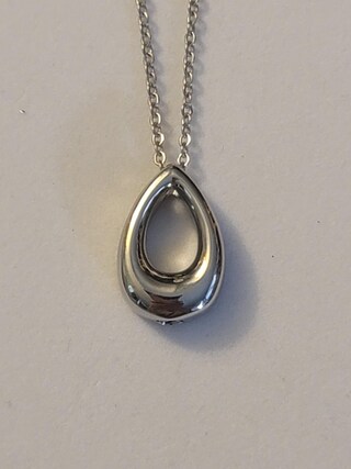 Collana Urna A Goccia In Argento Sterling 925 – Ciondolo Cavo Per Ceneri, Capelli O Messaggi, Gioiello Commemorativo Con Zircone, Catena Inclusa, Regolo Funebre