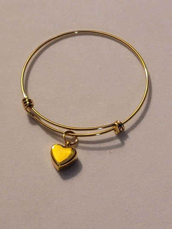 Always in My Heart Gold Bangle Bracelet Urn