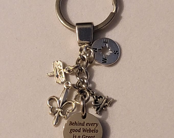 Silver Webelo Keyring, Webelo Leader, Gift, Keychain, Webelo Keychain, Scouts, Gift For Webelo, Keyring, Webelo Scout, Webelos,