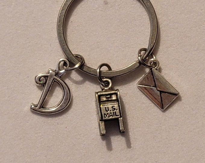Silver Mail Carrier Keyring, Mail Lady, Charm Keyring, Keychain, Mail Carrier Keychain, Gift For Mail Lady, Gift