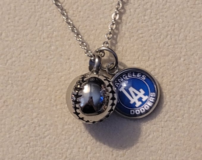 Silver Baseball Cremation Urn Necklace,  Memorial Jewelry,  Memorial Necklace,  Urn Jewelry, Urn, Necklace, Cremation Necklace, Baseball Urn