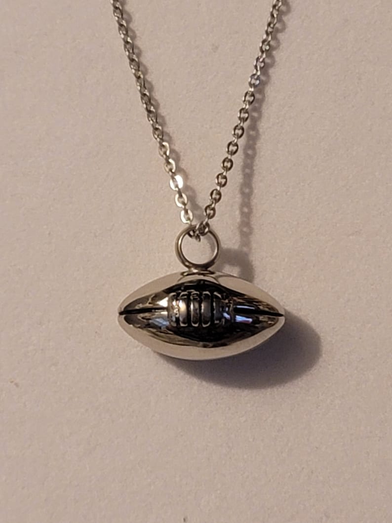 Pu&ograve; includere: Una collana con catena d'argento con un ciondolo a forma di pallone da calcio in argento.