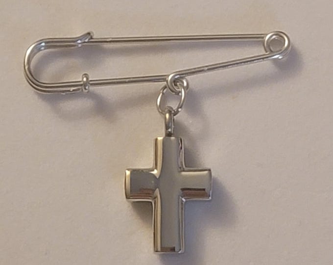 Silver Cross Cremation Urn Pin, Cremation Jewelry, Urn Jewelry, Memorial Jewelry,  Urn Pin, Cremation Pin, Pin, Broach, Gift, Urn Broach