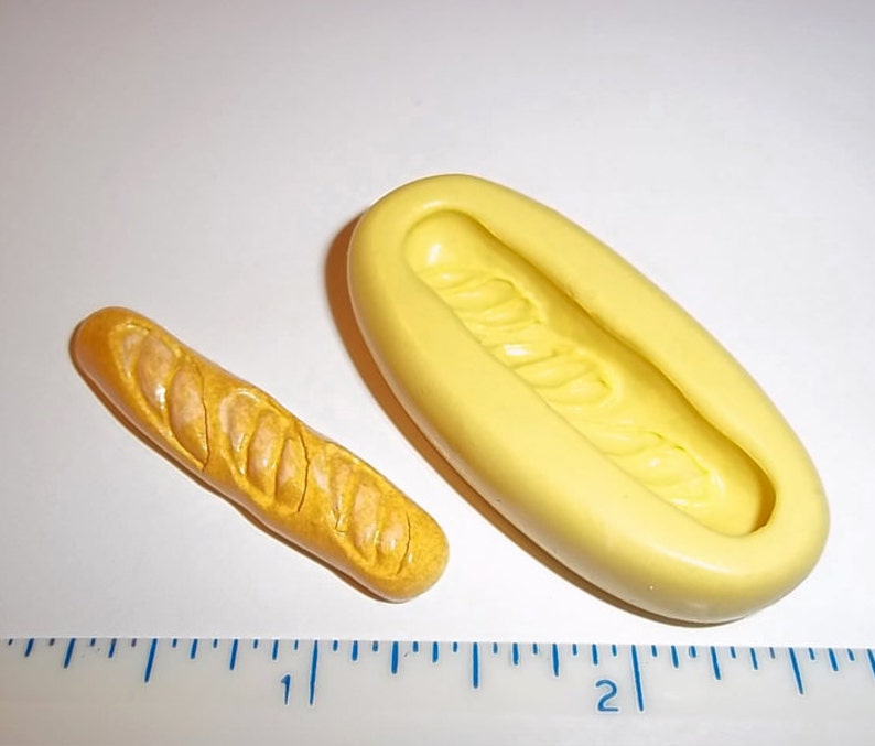 Mini French Bread Flexible Push Mold For Resin Polymer Candy Etsy
