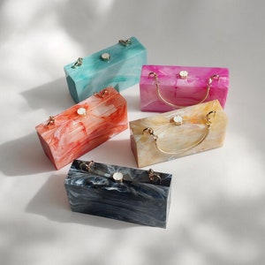 Acrylic box clutch bag sales