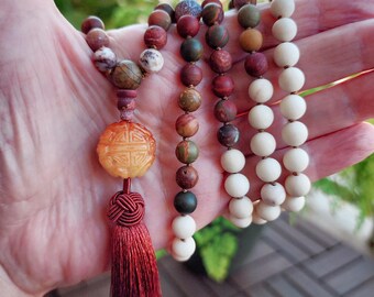 Mala, Cherry Creek Jasper and Fossil Jasper