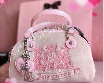 Twig Scottie Dog Extremely RARE Juicy Couture cream and pink Bowler bag